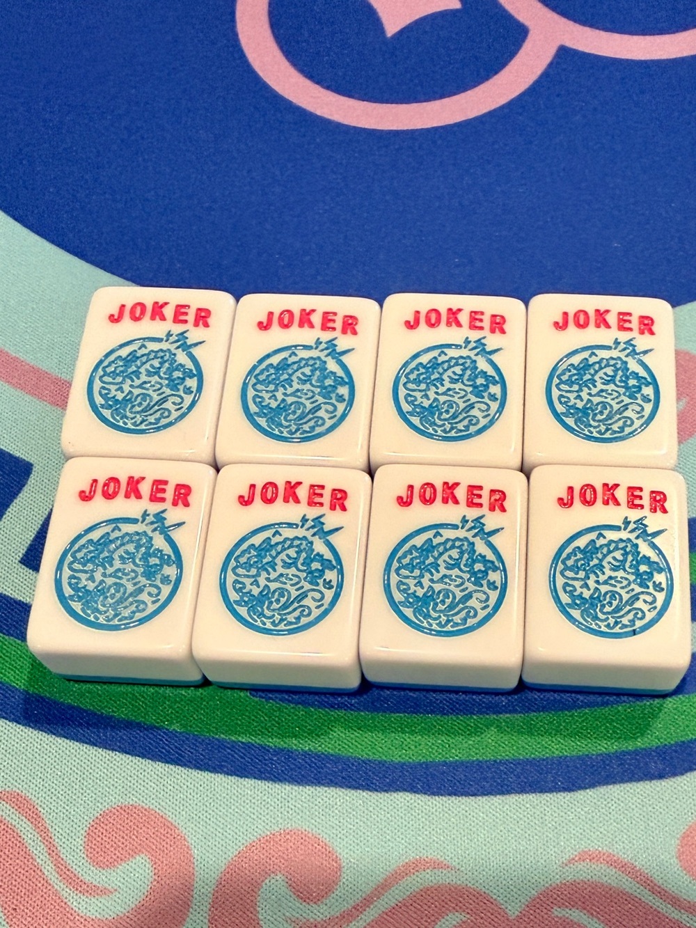 New, American Mahjong Set - 166 Tiles with Blue Back - Picture 4 of 8